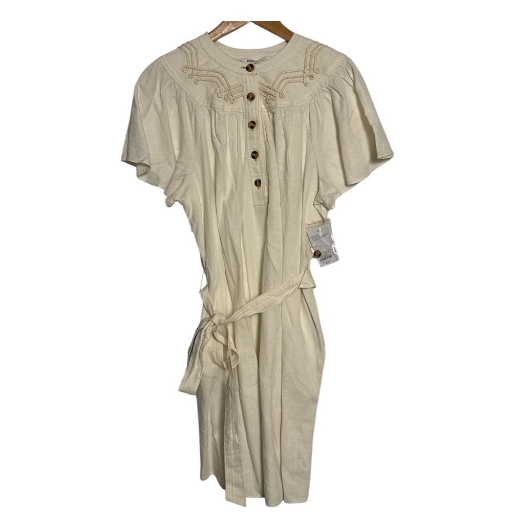 Sonoma Ivory Button-Down Mini Dress
